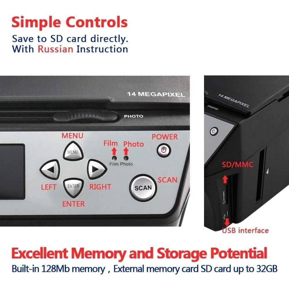 22 Mega Pixels 4 in 1 Combo Photo and Digital Film Scanner
