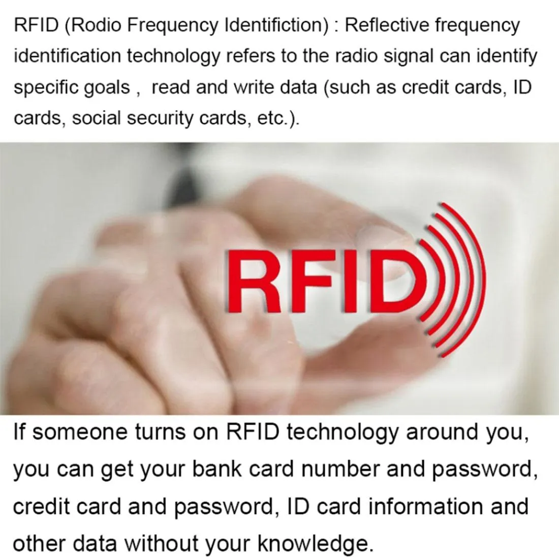 Aluminum Foil Rfid Blocking Card Holder