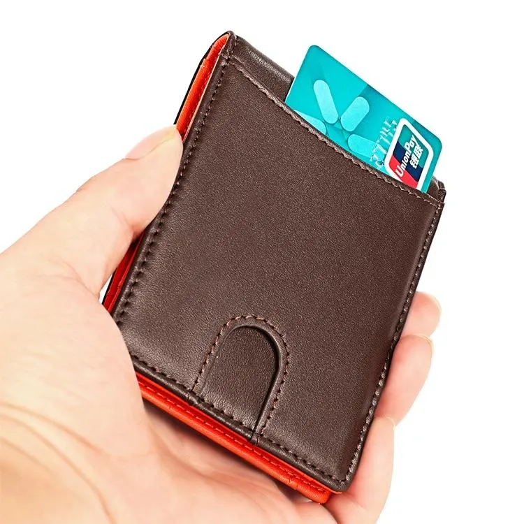 Anti-magnetic Leather Wallet with Zipper for Men - Rfid Protection