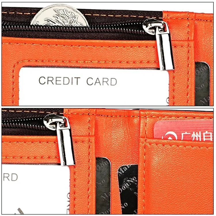 Anti-magnetic Leather Wallet with Zipper for Men - Rfid Protection