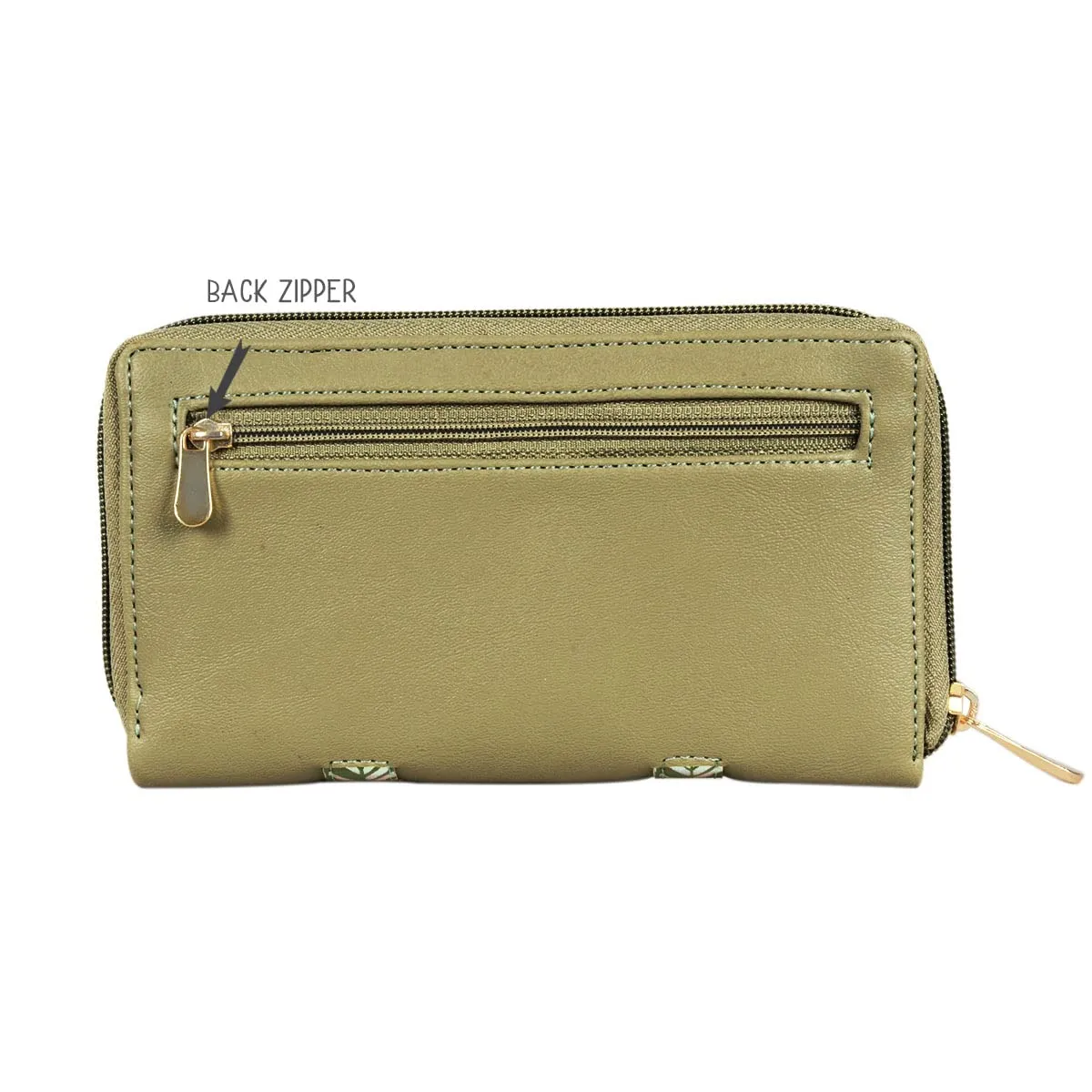 Baggit Women's Ziparound Wallet - Medium (Green)