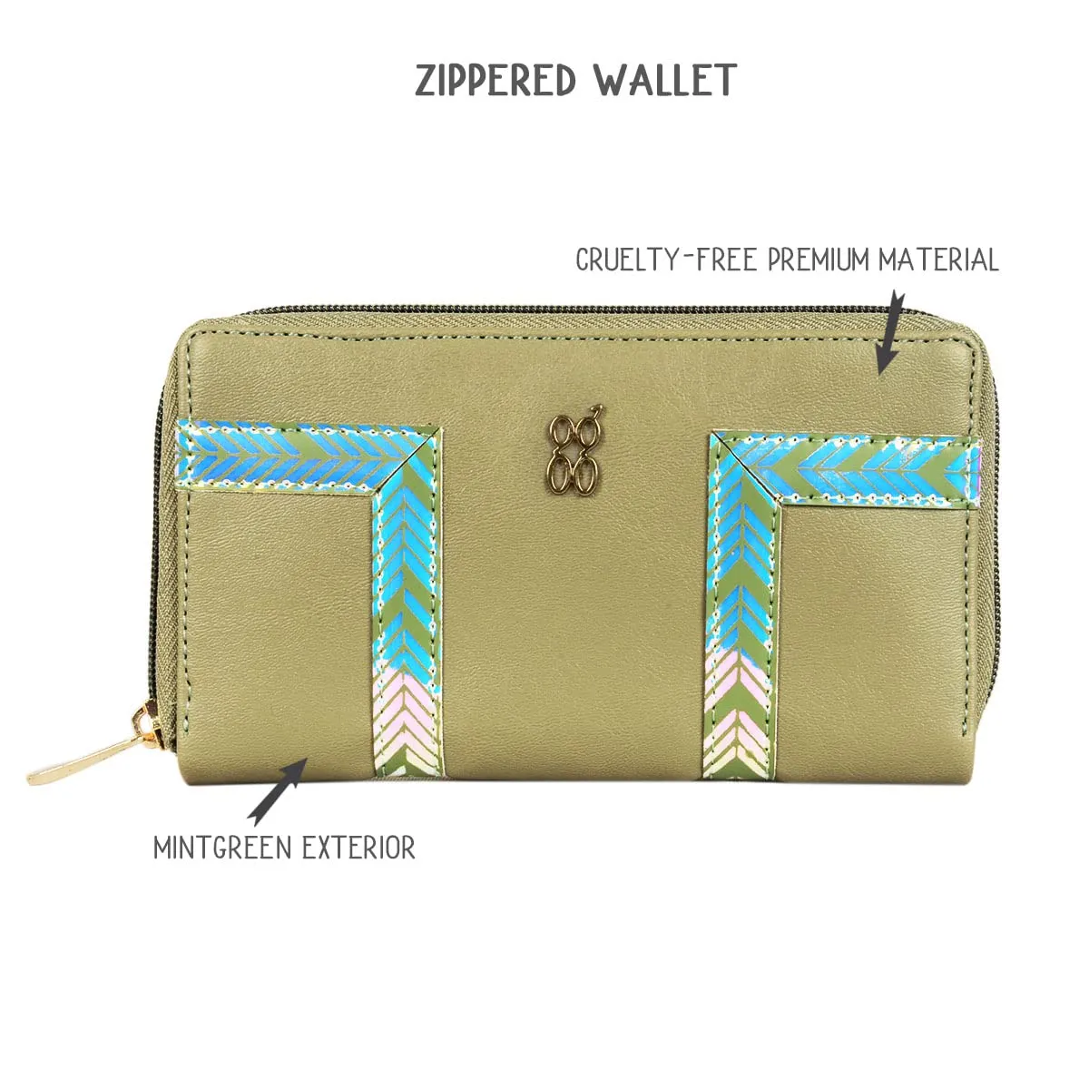 Baggit Women's Ziparound Wallet - Medium (Green)