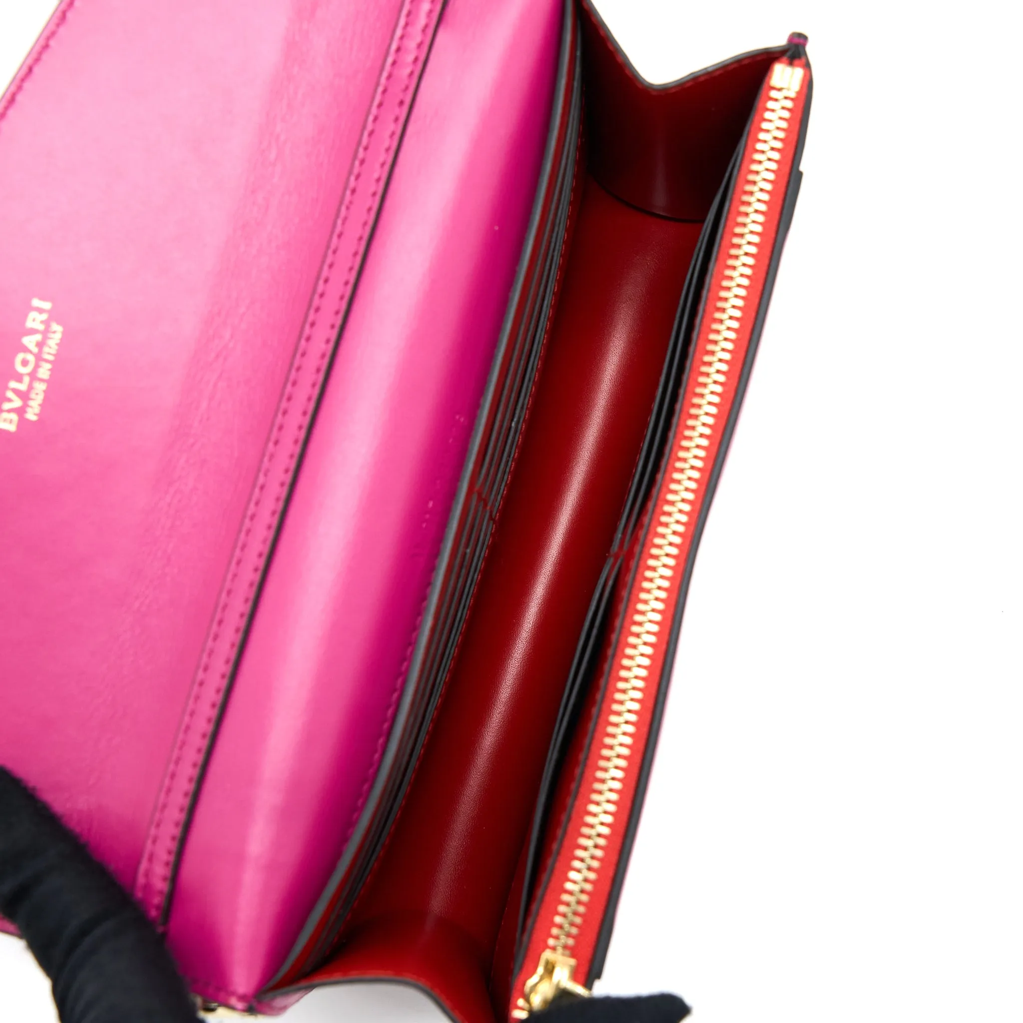 Bvlgari Serpenti Forever Wallet On Chain Pink LGHW