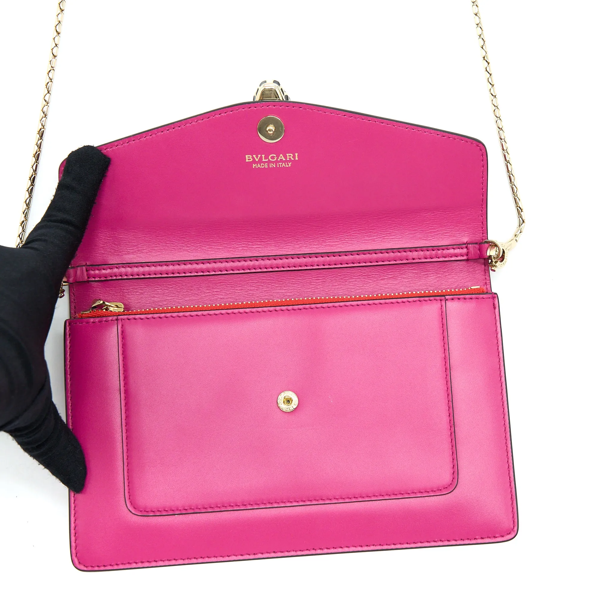 Bvlgari Serpenti Forever Wallet On Chain Pink LGHW