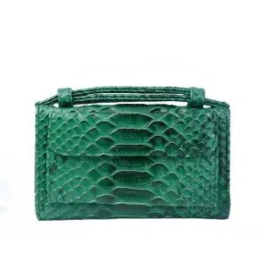 Chain Crossbody Bag with Snake Texture Print
