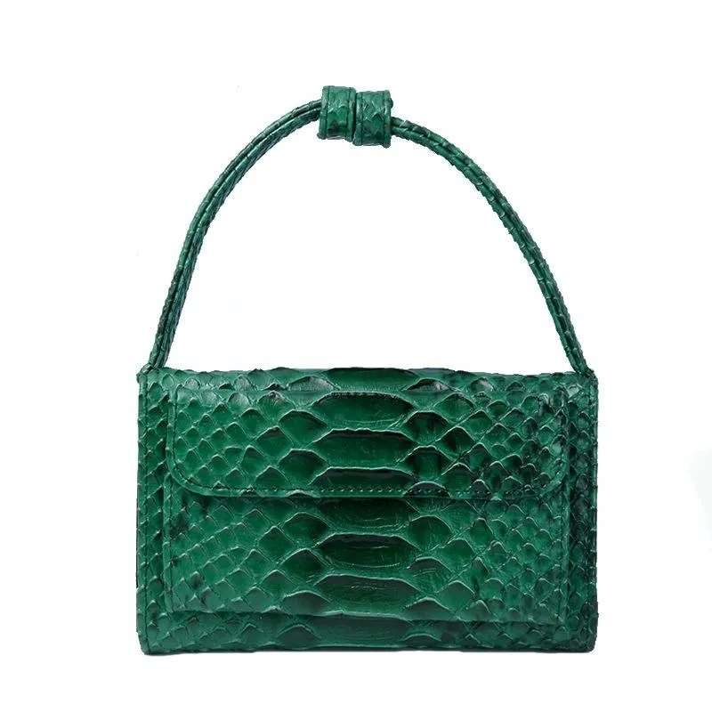 Chain Crossbody Bag with Snake Texture Print