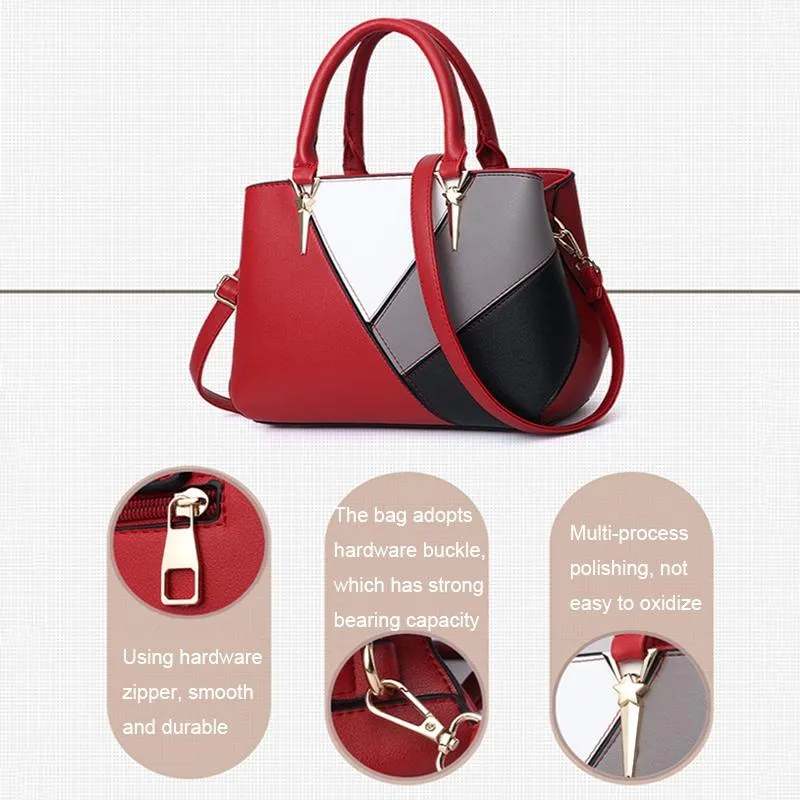 Colourblock Ladies Handbag - Pu Material