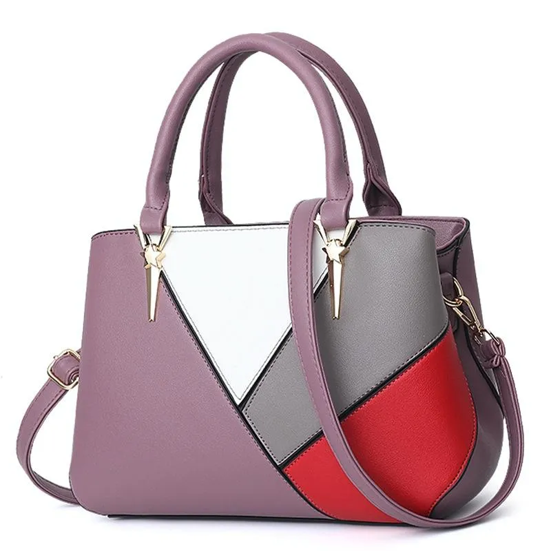 Colourblock Ladies Handbag - Pu Material
