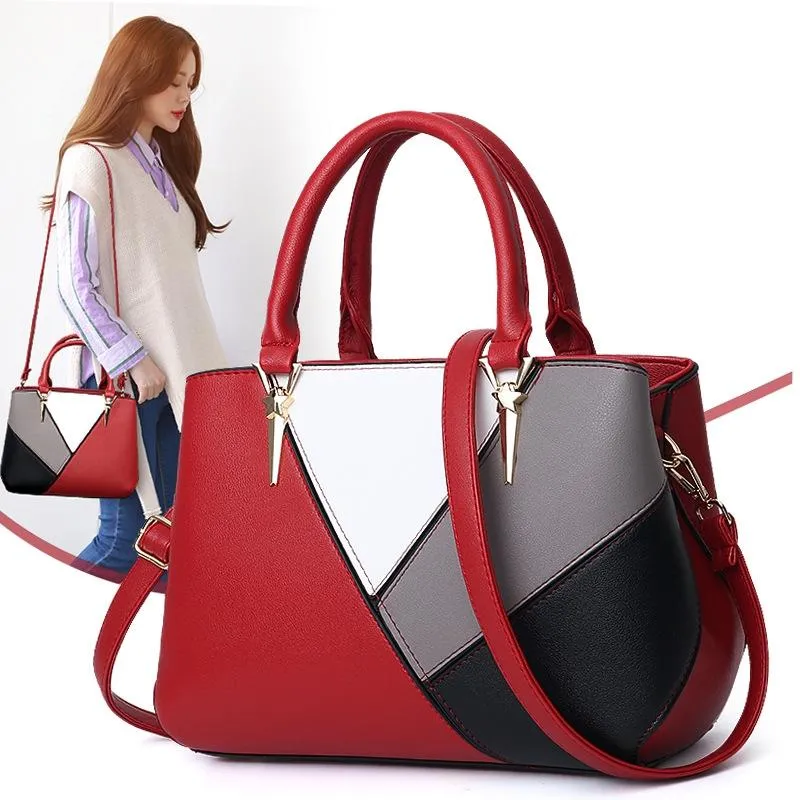 Colourblock Ladies Handbag - Pu Material