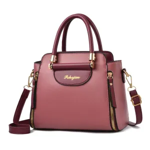 Contrast Material Ladies Handbag