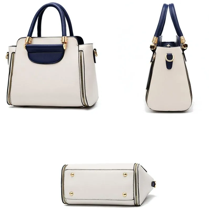 Contrast Material Ladies Handbag
