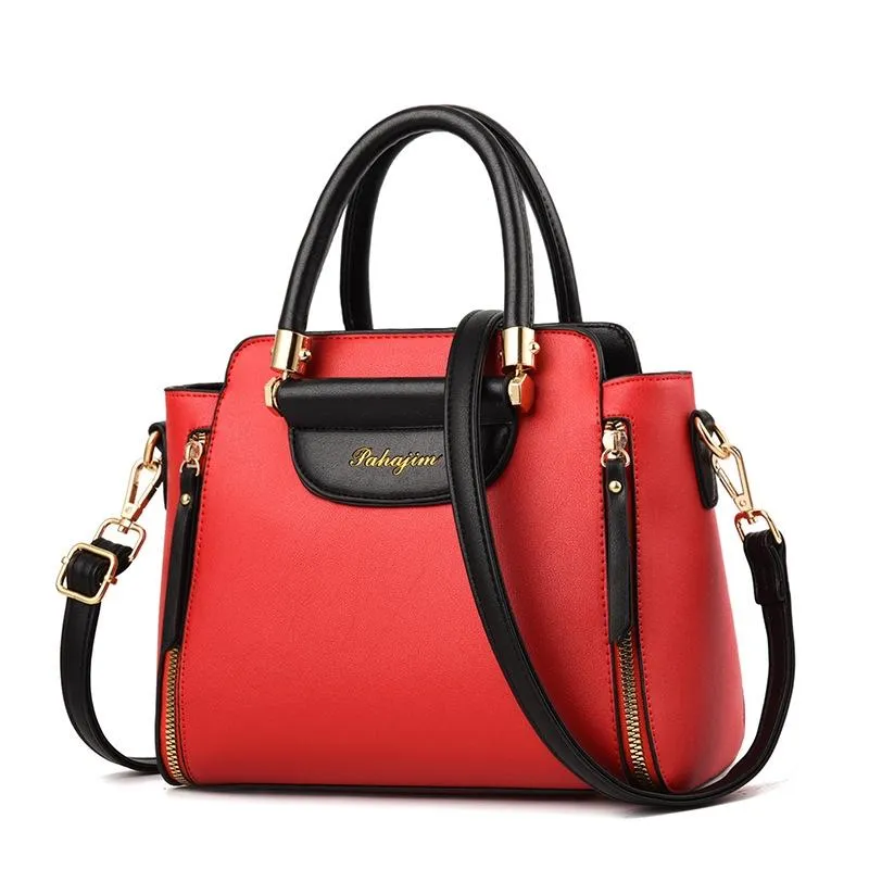 Contrast Material Ladies Handbag