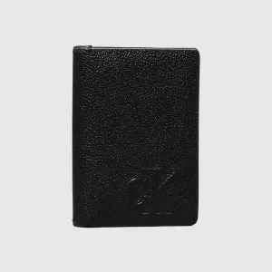 Emboss Compact Bifold Wallet - Black