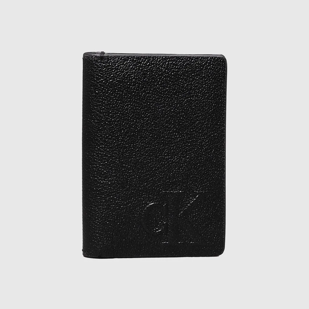 Emboss Compact Bifold Wallet - Black