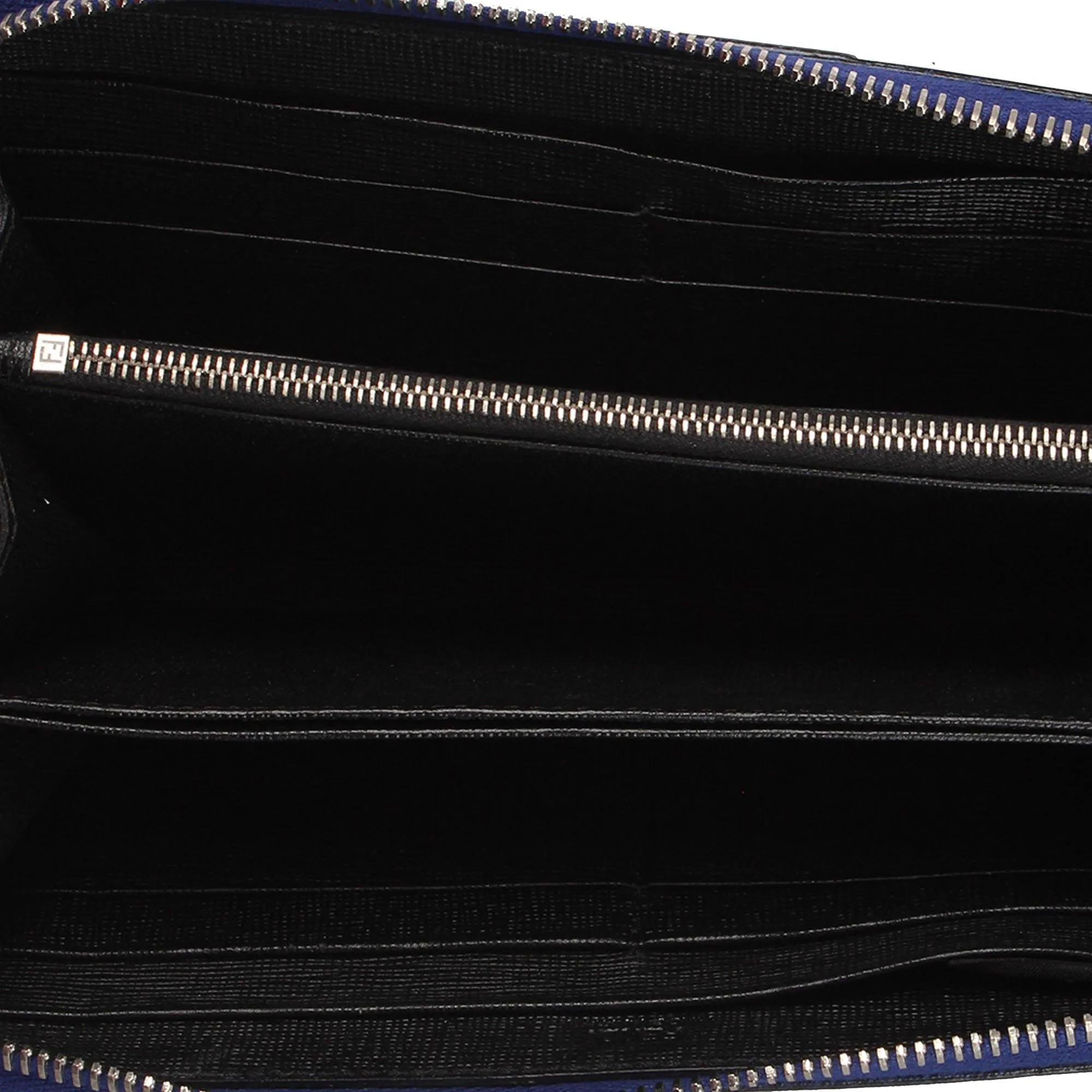Fendi Monster Leather Zip Wallet