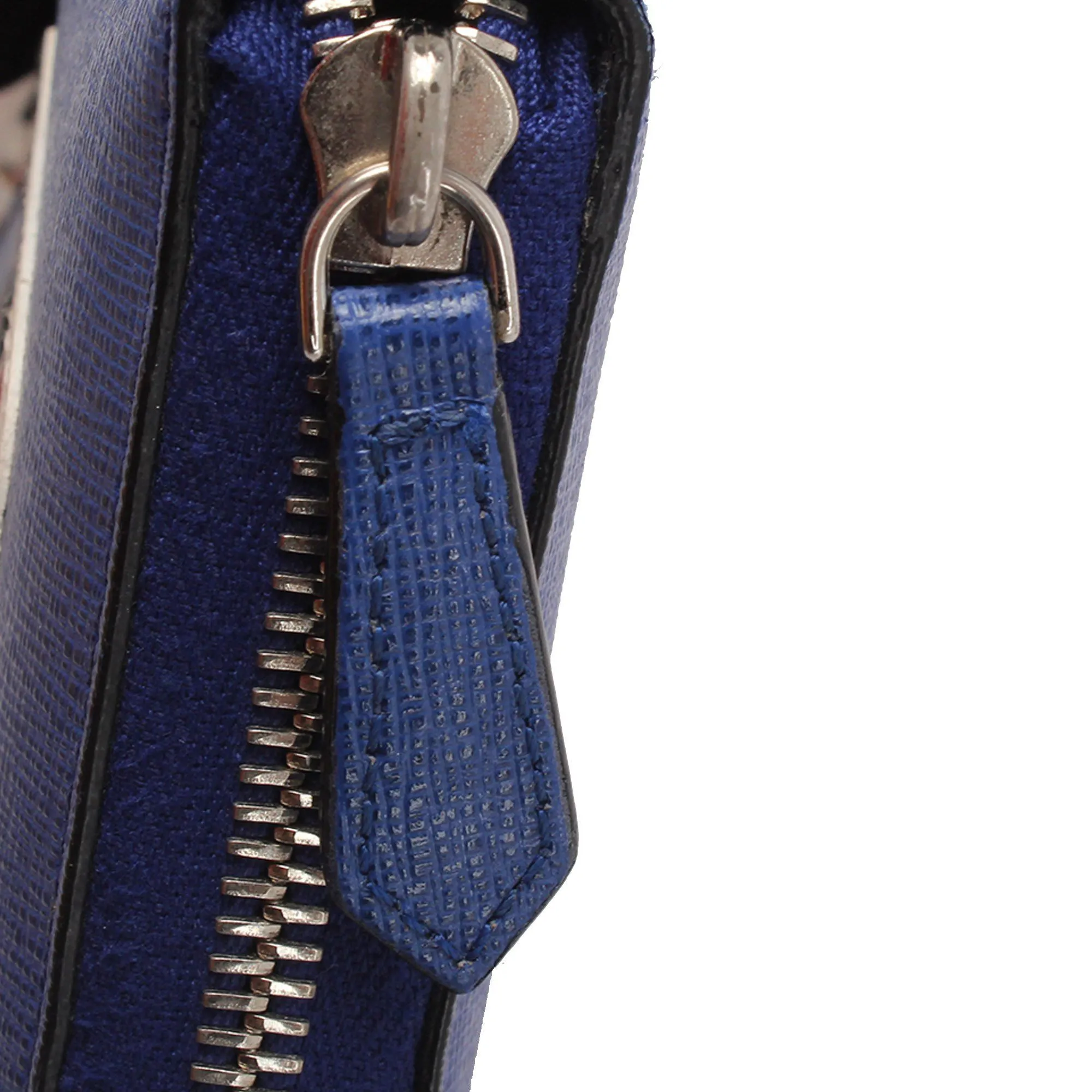 Fendi Monster Leather Zip Wallet