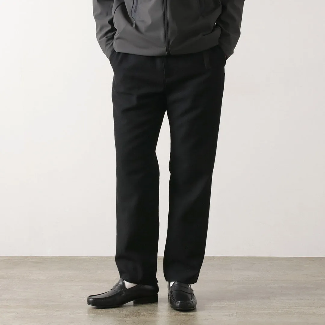 FUJITO / N.O.UN Beltless Pants Wool Serge