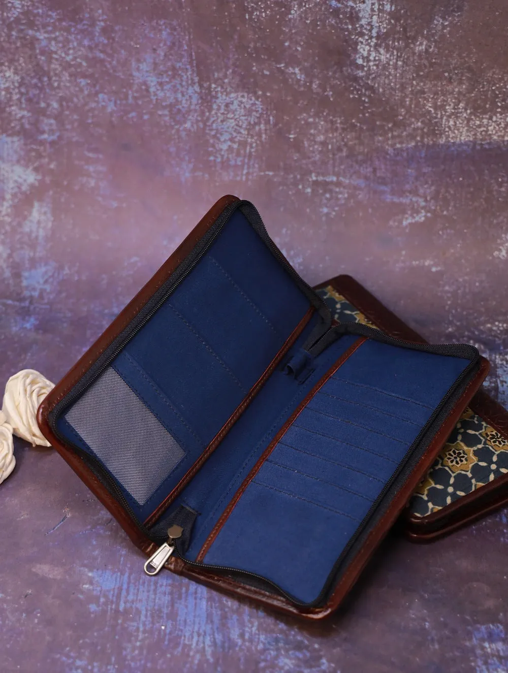 Handmade Ajrakh Large Travel Wallets (Set of 2)