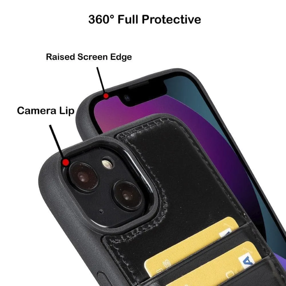 iPhone 15 Leather Case with Card Holder