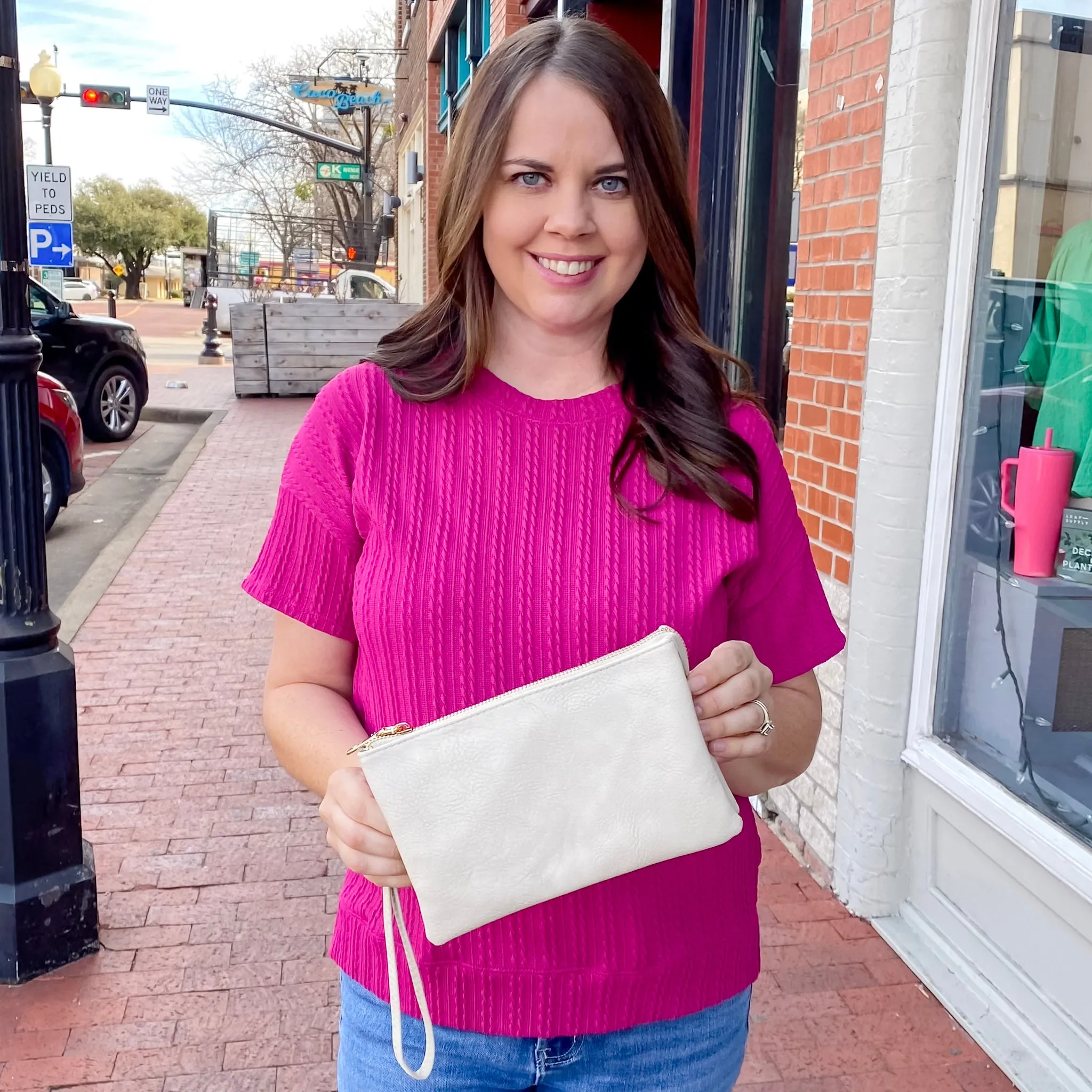 Jen & Co Riley Crossbody Handbag in Ivory