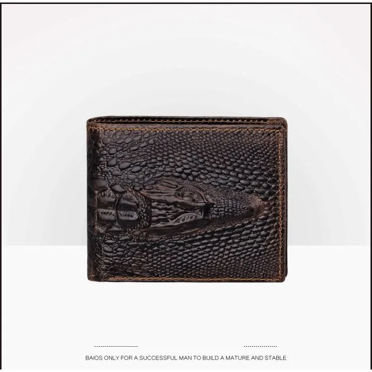 Luxury CrocSkin Short Wallet