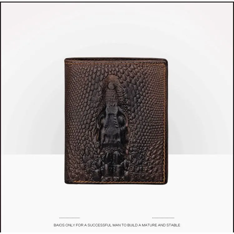 Luxury CrocSkin Short Wallet