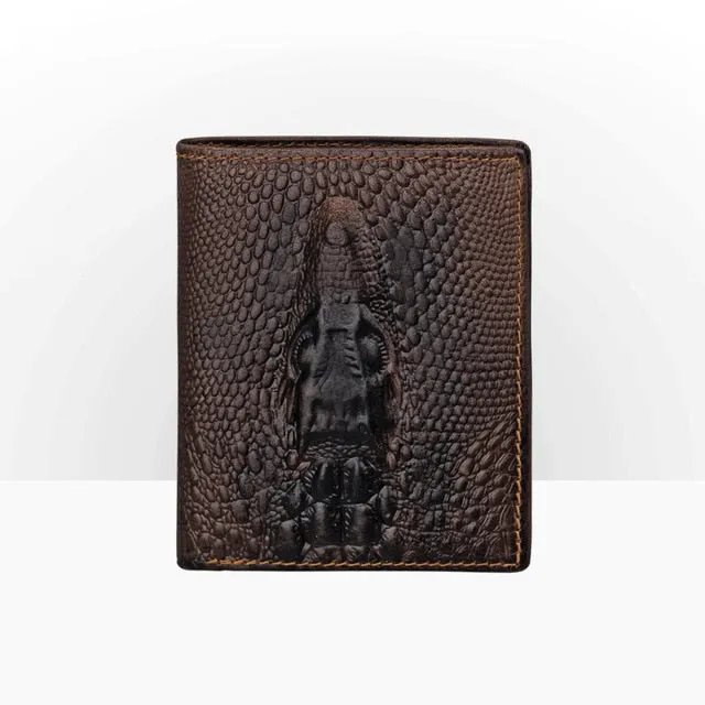 Luxury CrocSkin Short Wallet