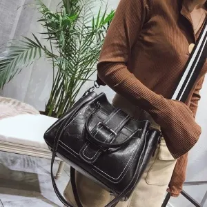 Luxury PU Leather Retro Handbag