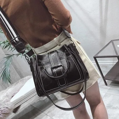 Luxury PU Leather Retro Handbag