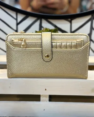 Macy Wallet in Light Gold