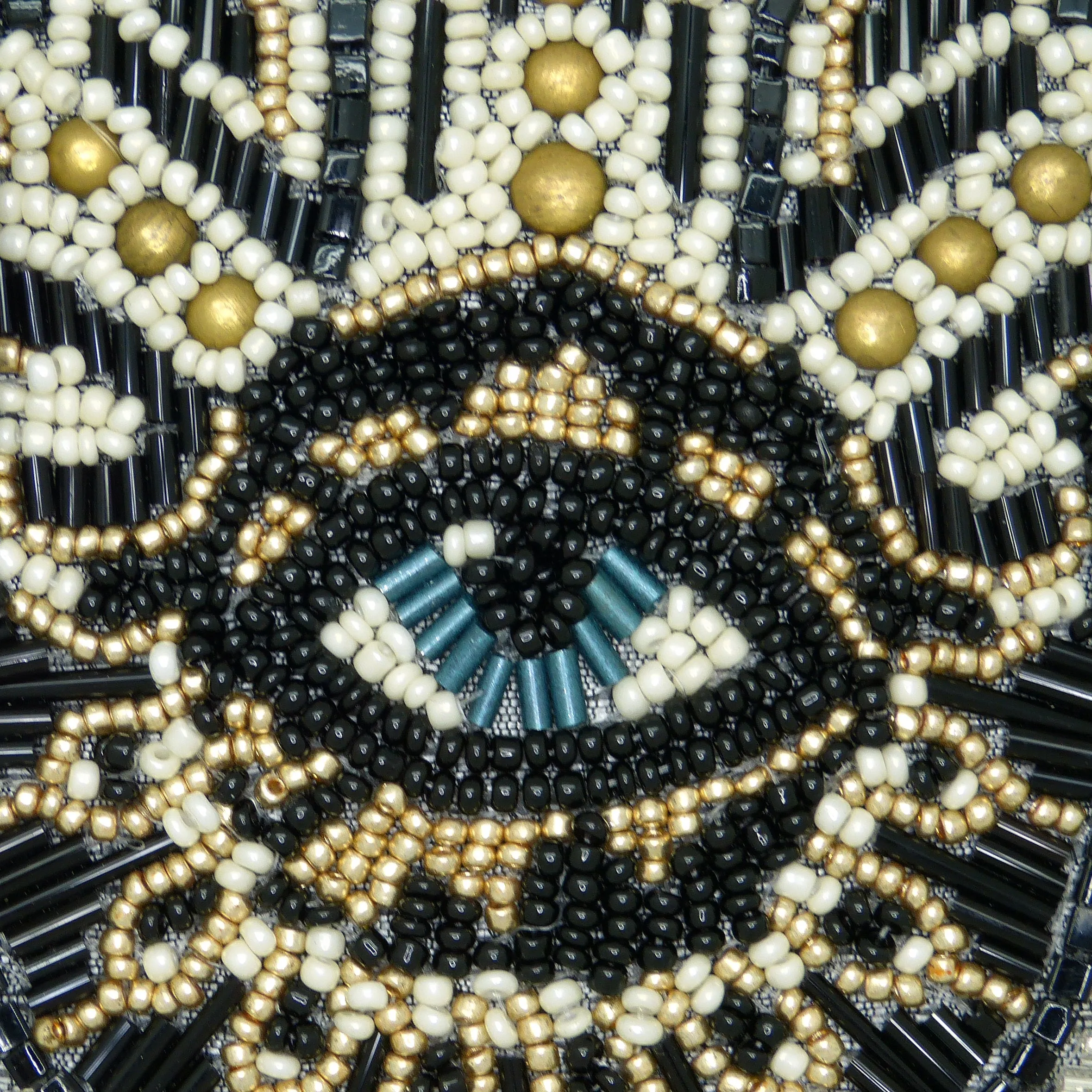 Mary Frances Hamsa Beaded Crossbody Zip Top Handbag 377 Luck Happiness
