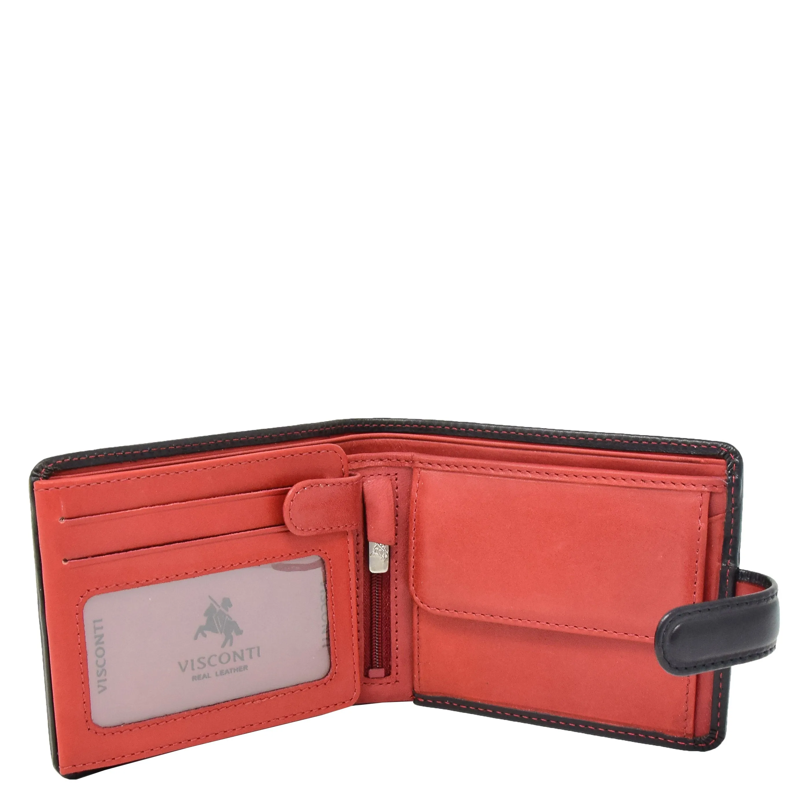 Mens High Quality Real Italian Leather Wallet Purse AVT53 Black