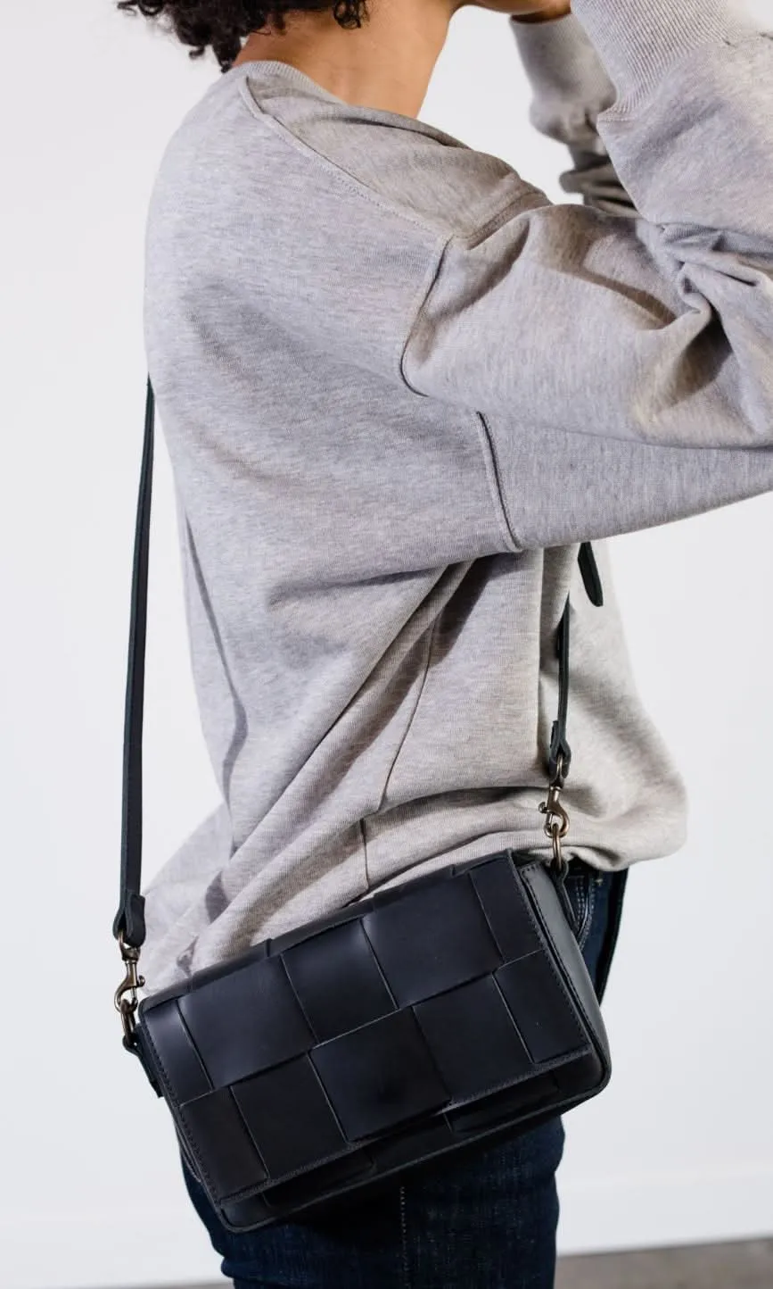 Mini Flap Woven Crossbody