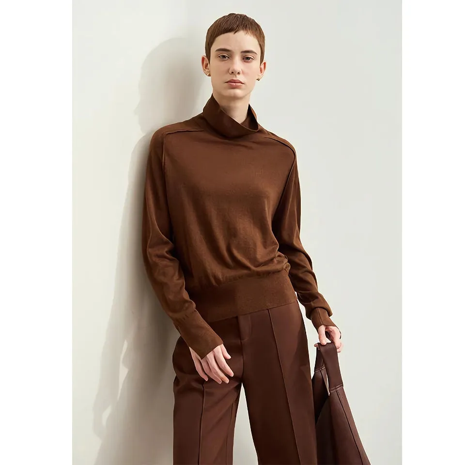 Minimalist Autumn Turtleneck Sweater