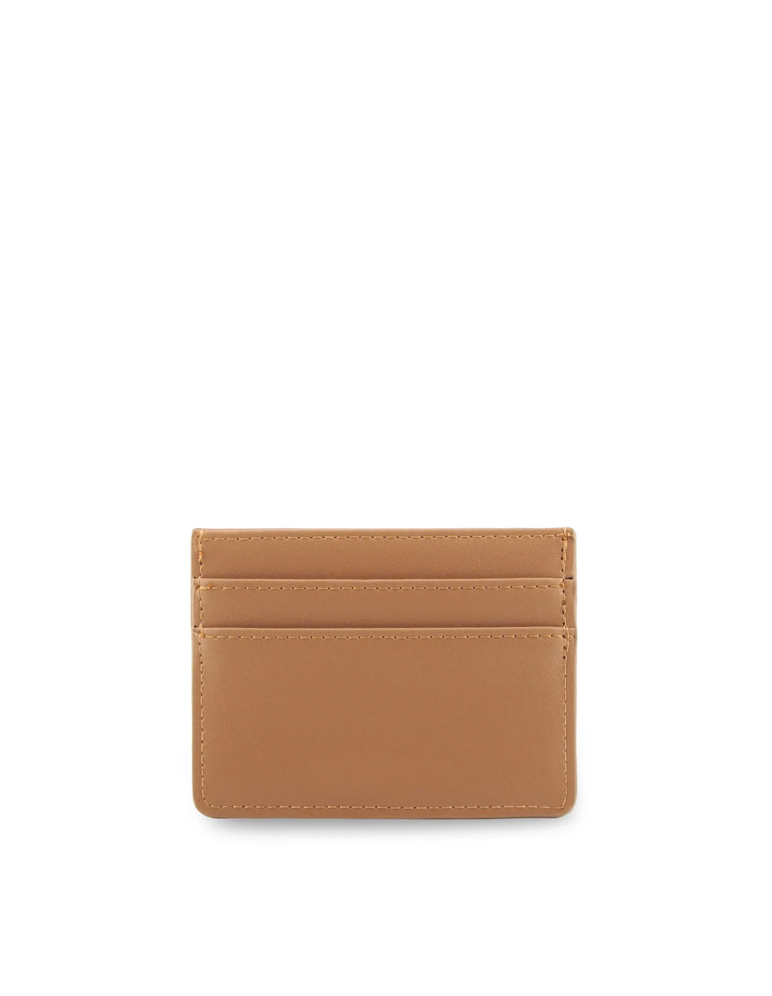 Mocha Avery Simple Card Holder- Tan
