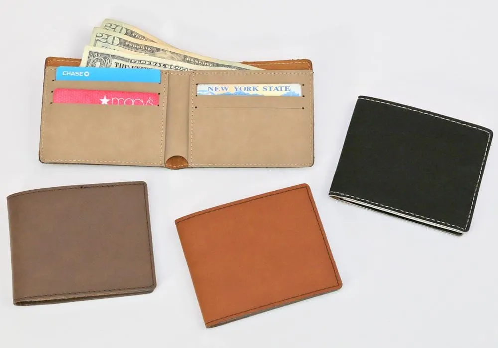 Non-Personalized | Leatherette Bifold Wallet