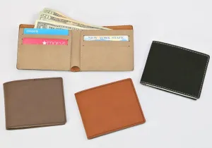 Non-Personalized | Leatherette Bifold Wallet