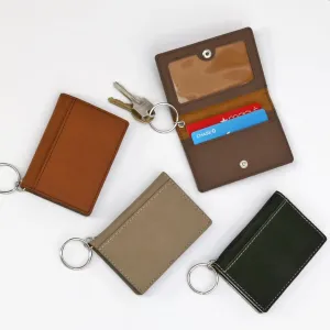 Non-Personalized | Leatherette Keychain ID Holder