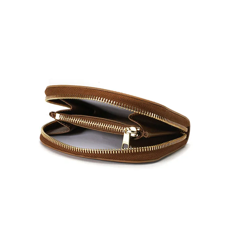 porte-monnaie demi-lune CAC MARRON GLACE