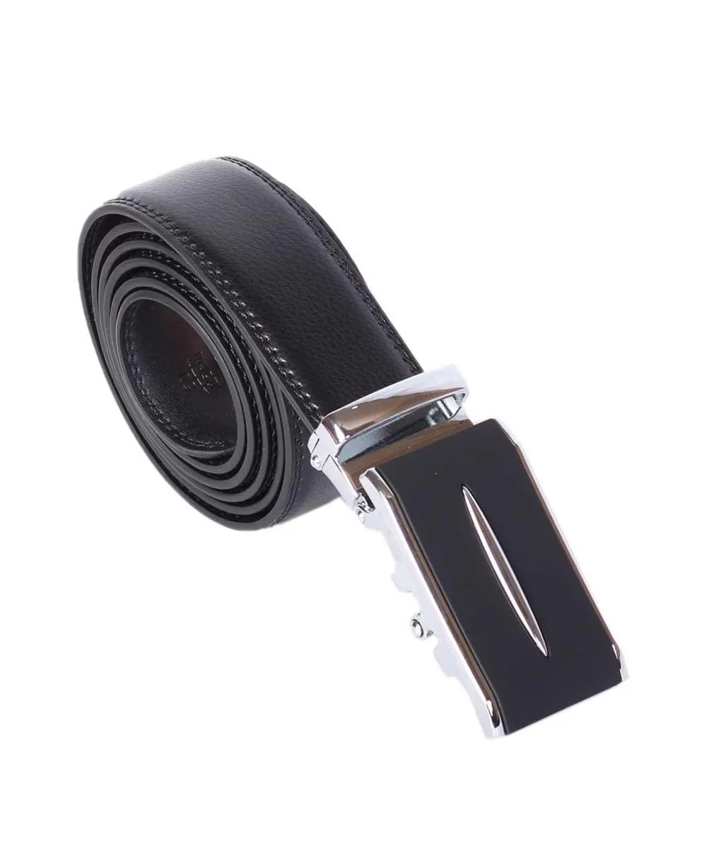 Ratchet Designer Automatic Black Leather Belt