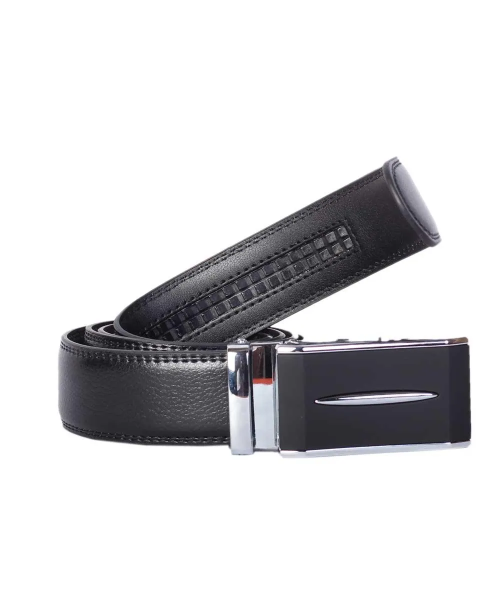 Ratchet Designer Automatic Black Leather Belt