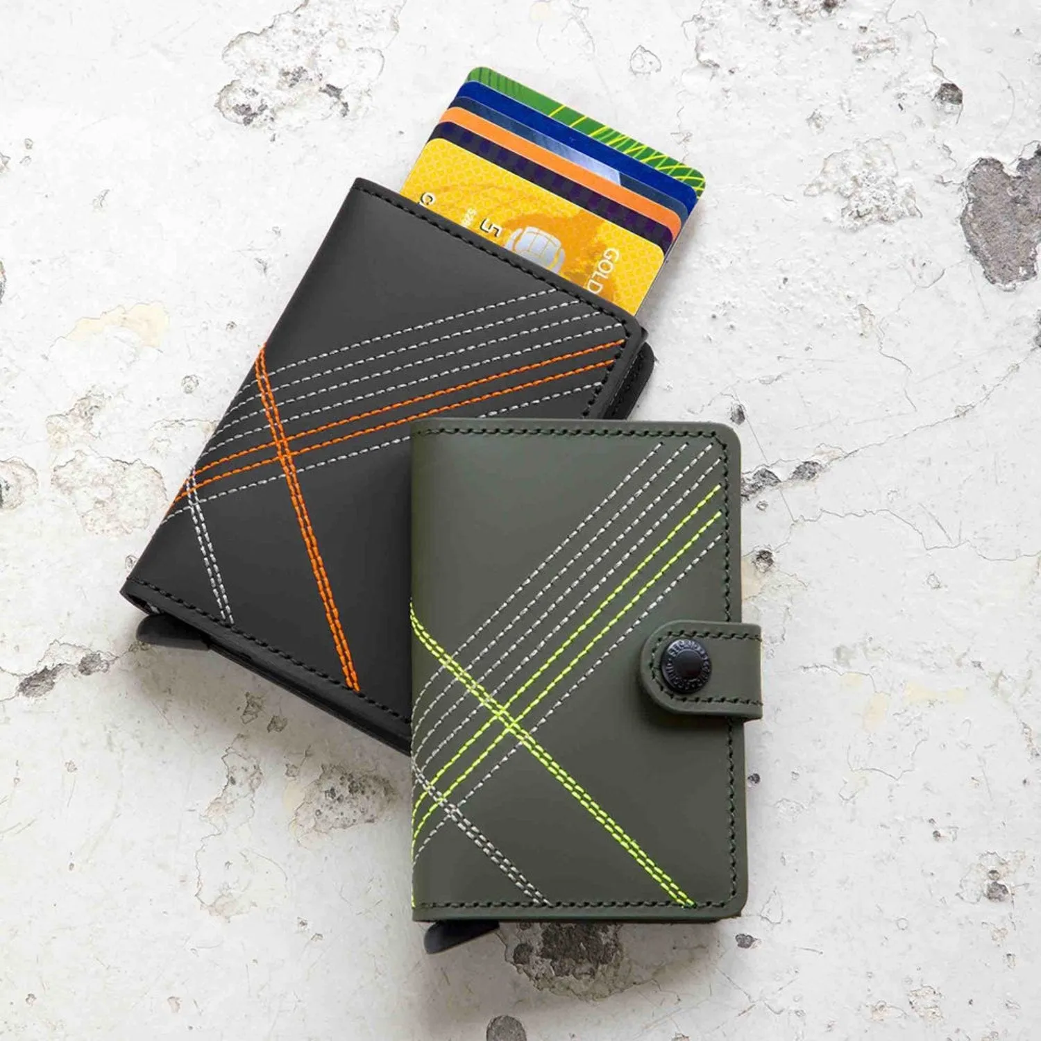 secrid | miniwallet | stitch linea orange