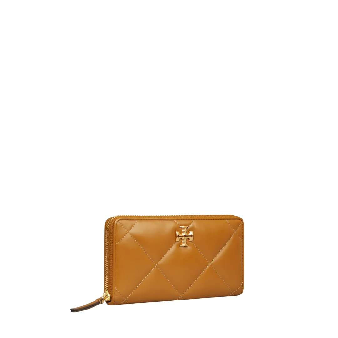 Tory Birch Kira Diamond Quilt Zip Continental Wallet