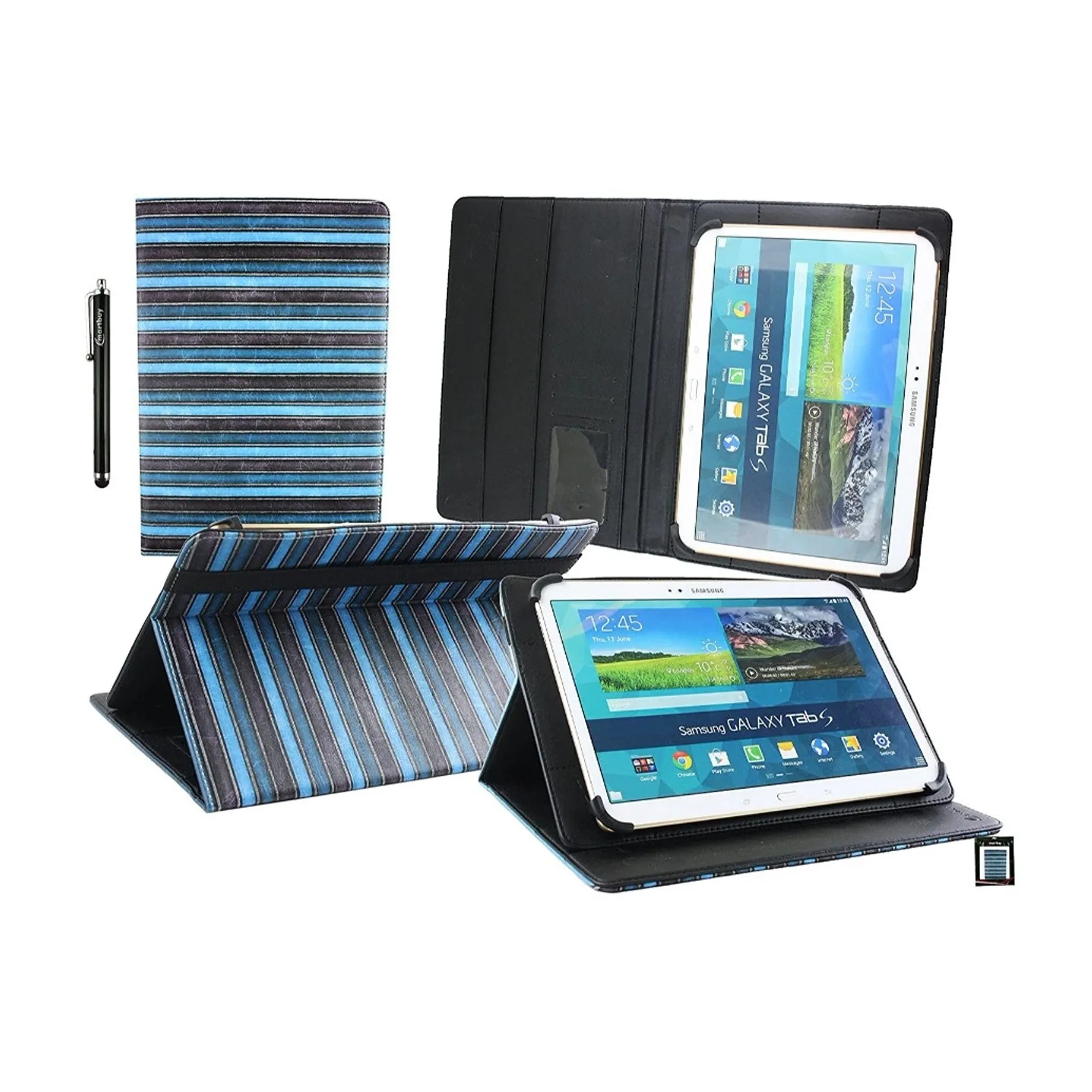 Universal Tablet Case - Blue Stripes
