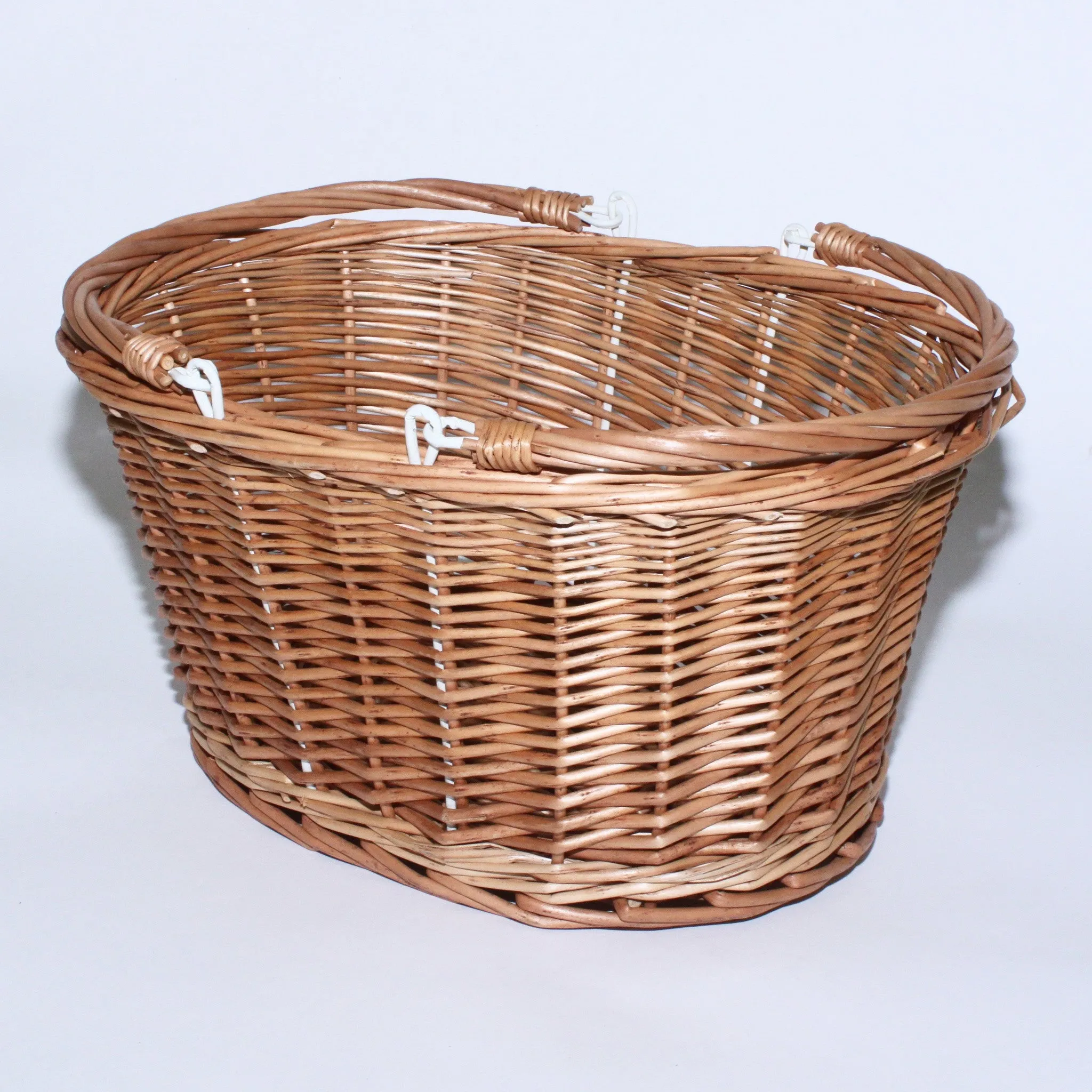 Wicker and Wire Front Basket Set